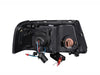 Anzo USA 111151 Crystal Headlight Set w/Halo; Clear Lens; Chrome Housing; Pair; 1 pc. CCFL; - Truck Part Superstore