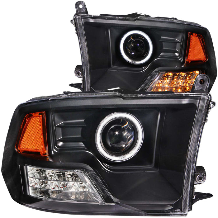 Anzo USA 111159 Projector Headlight Set w/Halo; Clear Lens; Black Housing; Pair; CCFL; - Truck Part Superstore