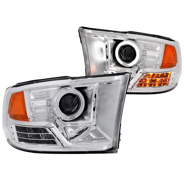 Anzo USA 111160 Projector Headlight Set w/Halo; Clear Lens; Chrome Housing; Pair; CCFL; - Truck Part Superstore