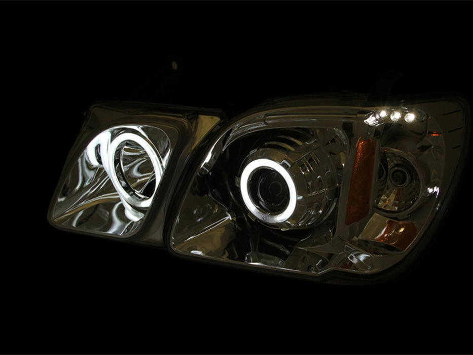 Anzo USA 111169 Projector Headlight Set w/Halo; Clear Lens; Chrome Housing; Pair; CCFL; - Truck Part Superstore