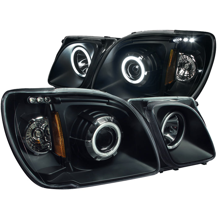 Anzo USA 111170 Projector Headlight Set w/Halo; Clear Lens; Black Housing; Pair; CCFL; - Truck Part Superstore