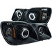 Anzo USA 111170 Projector Headlight Set w/Halo; Clear Lens; Black Housing; Pair; CCFL; - Truck Part Superstore