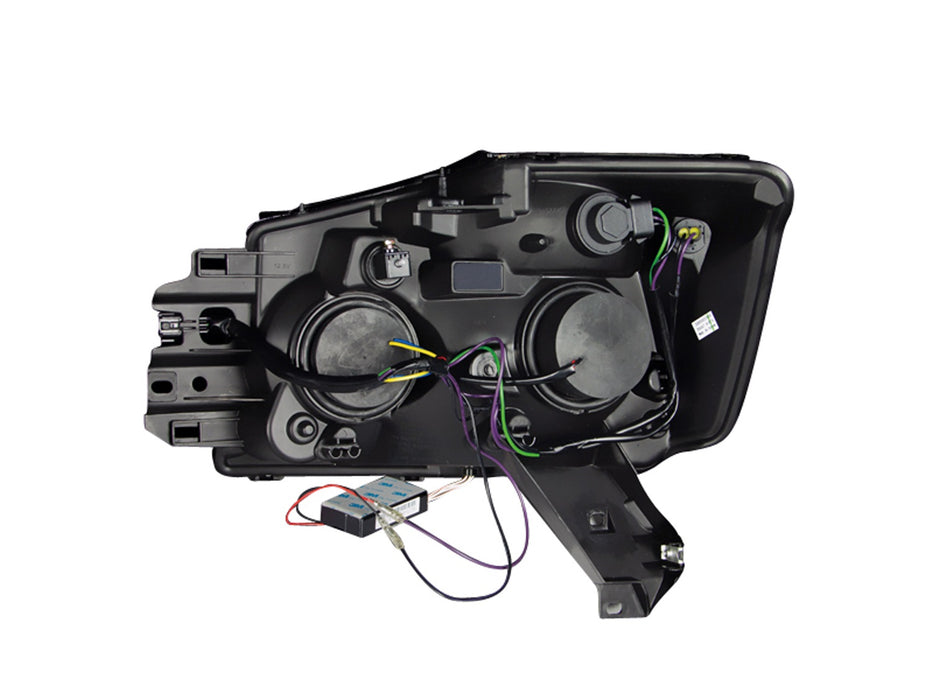 ANZO USA 111179 Projector Headlight Set w/Halo; Clear Lens; Chrome Housing; Pair; CCFL; - Truck Part Superstore