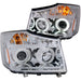 ANZO USA 111179 Projector Headlight Set w/Halo; Clear Lens; Chrome Housing; Pair; CCFL; - Truck Part Superstore