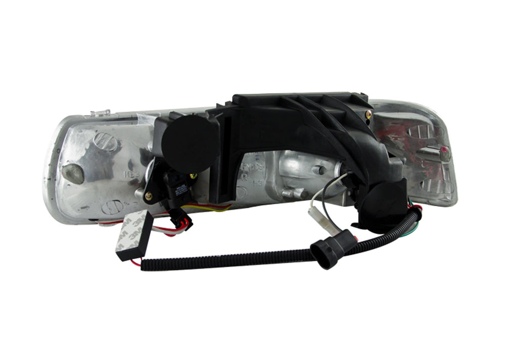 Anzo USA 111189 Projector Headlight Set w/Halo; Clear Lens; Black Housing; Pair; - Truck Part Superstore
