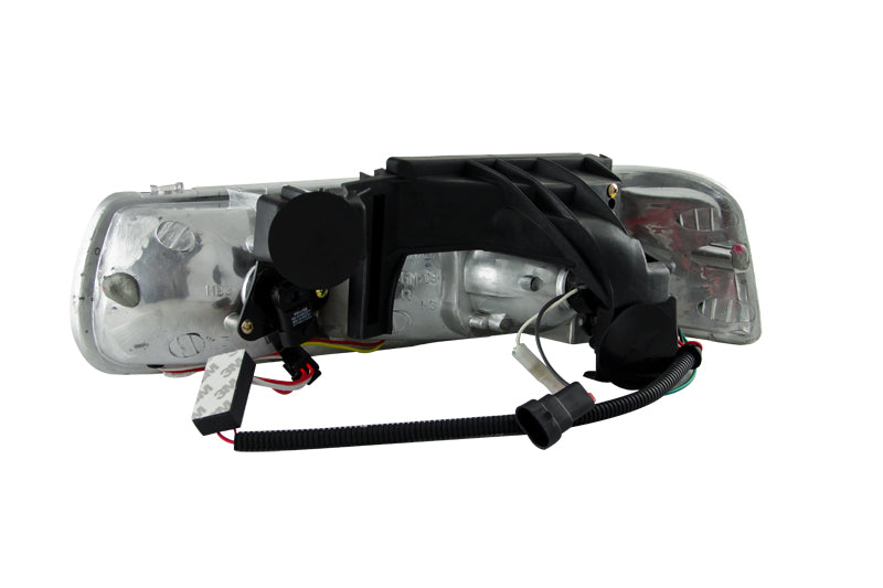 Anzo USA 111189 Projector Headlight Set w/Halo; Clear Lens; Black Housing; Pair; - Truck Part Superstore