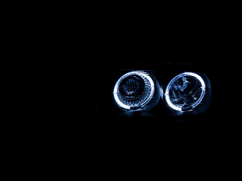 Anzo USA 111192 Projector Headlight Set w/Halo; Clear Lens; Black Housing; Pair; - Truck Part Superstore