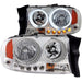 Anzo USA 111193 Projector Headlight Set w/Halo; Clear Lens; Chrome Housing; 1 pc.; - Truck Part Superstore
