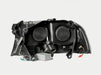 Anzo USA 111194 Crystal Headlight Set w/Halo; Clear Lens; Black Housing; Pair; 1 pc.; - Truck Part Superstore