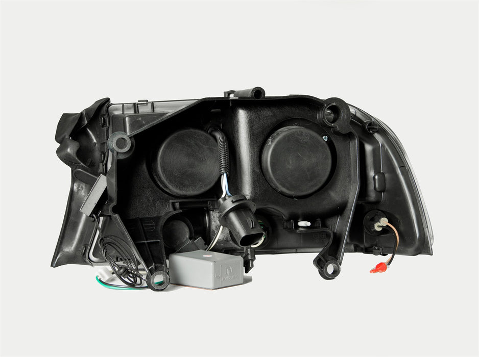 Anzo USA 111194 Crystal Headlight Set w/Halo; Clear Lens; Black Housing; Pair; 1 pc.; - Truck Part Superstore