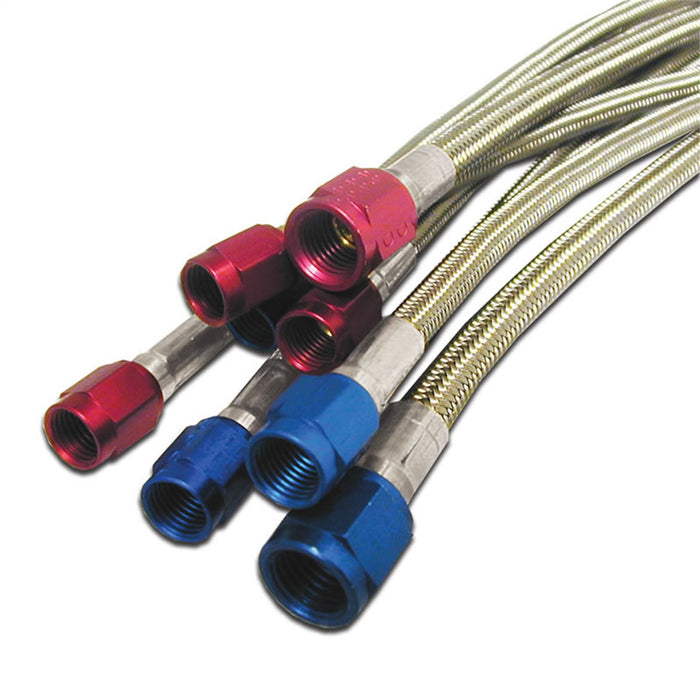 Nitrous Express 11119 4AN (18IN) STAINLESS STEEL BRAIDED HOSE (RED) - Truck Part Superstore