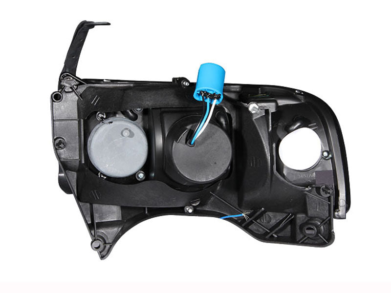 Anzo USA 111205 Crystal Headlight Set; Clear Lens; Black Housing; Pair; w/1 pc. LED; - Truck Part Superstore