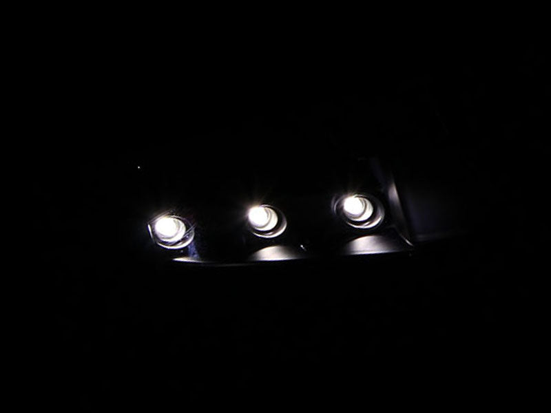 Anzo USA 111205 Crystal Headlight Set; Clear Lens; Black Housing; Pair; w/1 pc. LED; - Truck Part Superstore