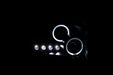 Anzo USA 111209 Projector Headlight Set w/Halo; Clear Lens; Black Housing; Pair; - Truck Part Superstore