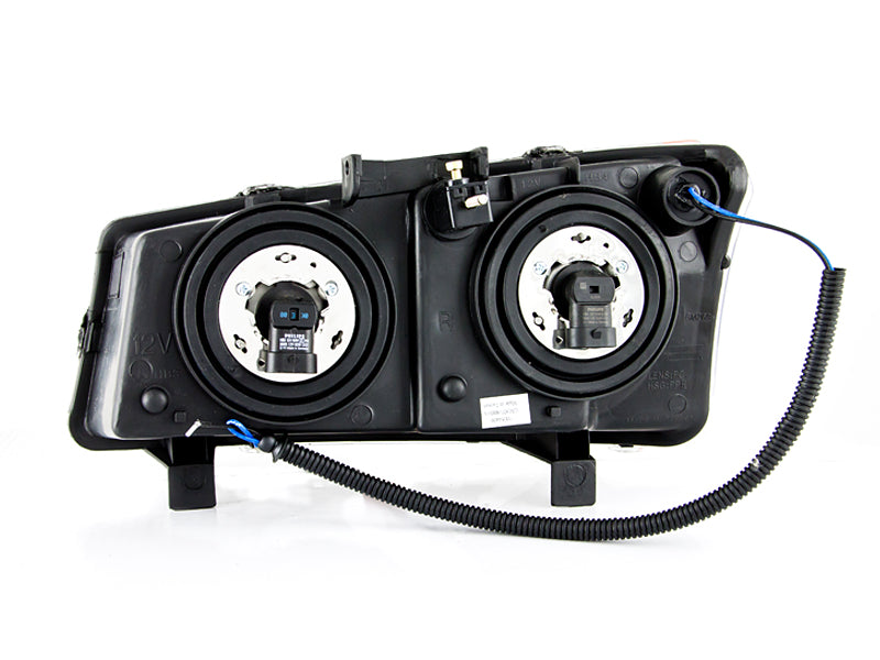 Anzo USA 111212 Crystal Headlight Set w/Halo; Clear Lens; Black Housing; Pair; - Truck Part Superstore