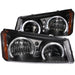 Anzo USA 111212 Crystal Headlight Set w/Halo; Clear Lens; Black Housing; Pair; - Truck Part Superstore