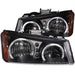 Anzo USA 111212 Crystal Headlight Set w/Halo; Clear Lens; Black Housing; Pair; - Truck Part Superstore