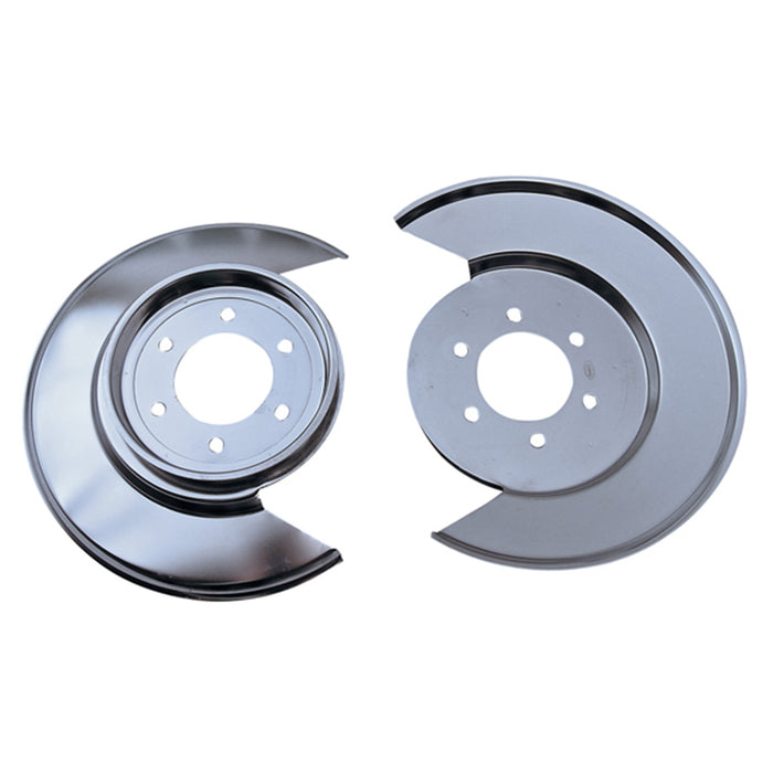 Rugged Ridge 11121.01 Brake Dust Shield; w/6 Bolt Caliper Plate; Pair; Stainless Steel; - Truck Part Superstore