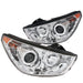 ANZO USA 111259 Projector Headlight Set w/2 Halos; Clear Lens; Chrome Housing; Pair; - Truck Part Superstore