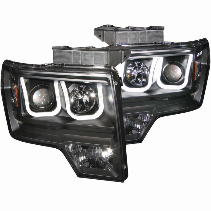 Anzo USA 111263 Projector Headlight Set; Clear Lens; Black Housing; Pair; w/U-Bar; - Truck Part Superstore