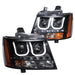 Anzo USA 111273 Projector Headlight Set; Clear Lens; Black Housing; Pair; w/U-Bar; - Truck Part Superstore