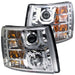 Anzo USA 111282 Projector Headlight Set; Clear Lens; Chrome Housing; Pair; w/U-Bar; - Truck Part Superstore