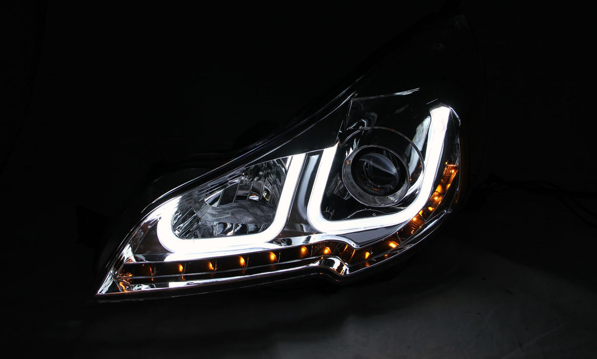 Anzo USA 111285 Projector Headlight Set; Clear Lens; Black Housing; Pair; w/U-Bar; - Truck Part Superstore
