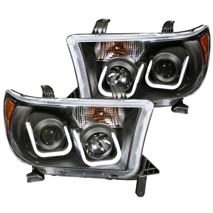 Anzo USA 111294 Projector Headlight Set; Clear Lens; Black Housing; Pair; w/U-Bar; - Truck Part Superstore