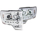 Anzo USA 111297 Projector Headlight Set w/Halo; Clear Lens; Chrome Housing; G2; Pair; CCFL; - Truck Part Superstore