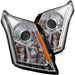 Anzo USA 111307 Projector Headlight Set; Clear Lens; Chrome Housing; Pair; w/Plank Style Design; - Truck Part Superstore