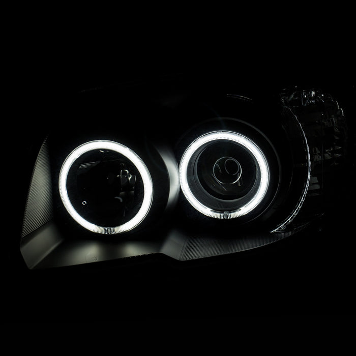 Anzo USA 111320 Projector Headlight Set; Clear Lens; Black Housing; Pair; w/U-Bar; - Truck Part Superstore