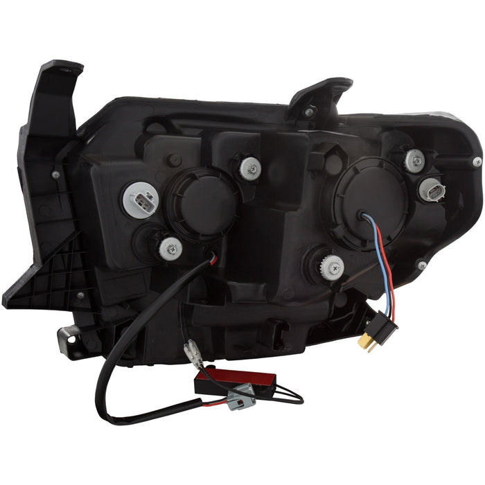 ANZO USA 111326 Projector Headlight Set; Clear Lens; Black Housing; Pair; w/U-Bar/DRL; - Truck Part Superstore