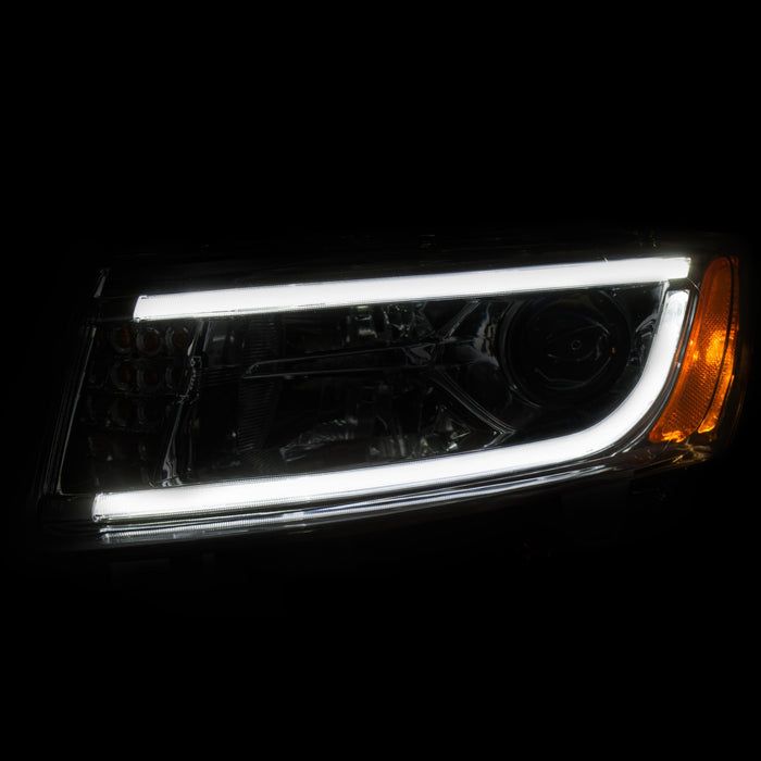 Anzo USA 111328 Projector Headlight Set; Clear Lens; Chrome Housing; Pair; w/Plank Style Design; - Truck Part Superstore