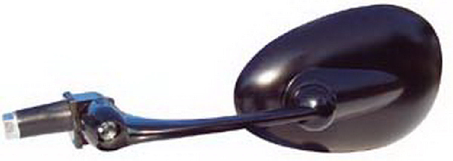 Cipa USA 11132 Deluxe ATV Handlebar Mirror; Bar-End Mount; Black; Retail Box; - Truck Part Superstore