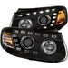 ANZO USA 111331 Projector Headlight Set; Clear Lens; Black Housing; Pair; - Truck Part Superstore