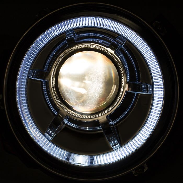 ANZO USA 111337 Projector Headlight Set; Clear Lens; Chrome Housing; Pair; - Truck Part Superstore