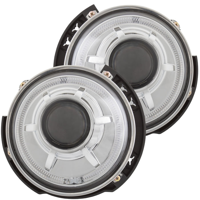 ANZO USA 111337 Projector Headlight Set; Clear Lens; Chrome Housing; Pair; - Truck Part Superstore