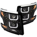Anzo USA 111340 Projector Headlight Set; Clear Lens; Black Housing; Amber; Pair; w/U-Bar; - Truck Part Superstore