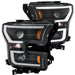 Anzo USA 111347 Projector Headlight Set; Amber Lens; Black Housing; Pair; w/Plank Style Back; - Truck Part Superstore