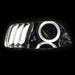 Anzo USA 111354 Projector Headlight Set; Clear w/White And Red Lens; Chrome Housing; Pair; - Truck Part Superstore