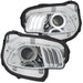 Anzo USA 111354 Projector Headlight Set; Clear w/White And Red Lens; Chrome Housing; Pair; - Truck Part Superstore