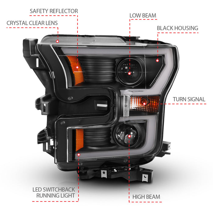 Anzo USA 111357 Projector Headlight Set - Truck Part Superstore