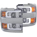 Anzo USA 111360 Projector Headlight Set; w/Plank Style Design; Chrome; - Truck Part Superstore