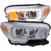 Anzo USA 111378 Projector Headlight Set; Plank Style Design Chrome w/Amber Lens; w/Halogen DRL; - Truck Part Superstore