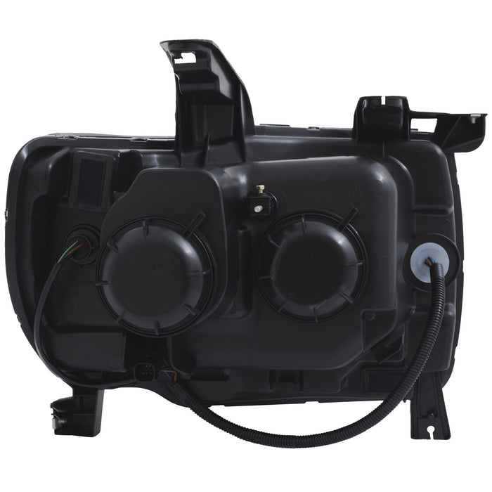 Anzo USA 111381 Projector Headlight Set; Plank Style; Clear Lens; Black Housing; Amber; Pair; - Truck Part Superstore