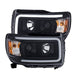 Anzo USA 111381 Projector Headlight Set; Plank Style; Clear Lens; Black Housing; Amber; Pair; - Truck Part Superstore