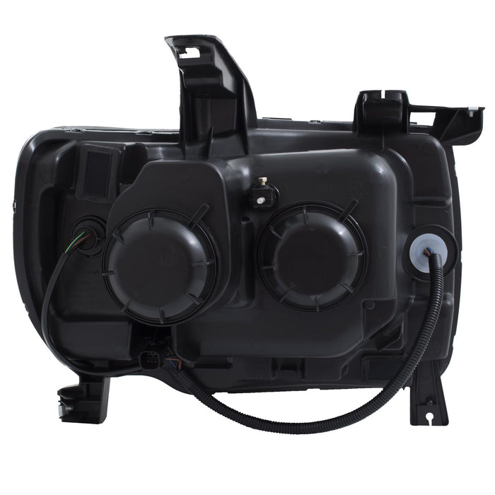 Anzo USA 111382 Projector Headlight Set; Plank Style; Clear Lens; Chrome Housing; Amber; Pair; - Truck Part Superstore