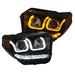 Anzo USA 111387 Projector Headlight Set w/U-Bar Switchback; Black w/Amber; - Truck Part Superstore