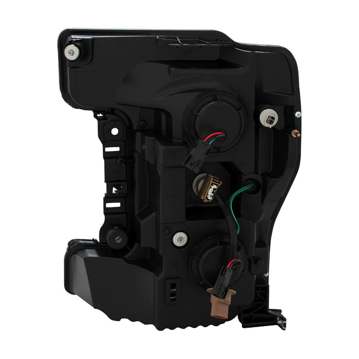 Anzo USA 111388 Projector Headlight Set; w/Plank Style Switchback; Black w/Amber; - Truck Part Superstore