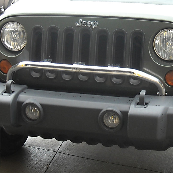 Rugged Ridge 11138.20 Light Bar; Bumper Mounted; Stainless Steel; 3 Light Tabs; - Truck Part Superstore